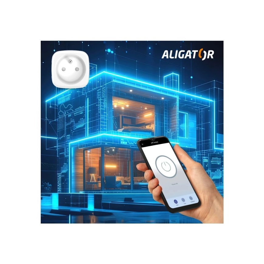 Aligator WAL001 - Nutipistik 3680W/230V/E-tüüp/16A Wi-Fi Tuya
