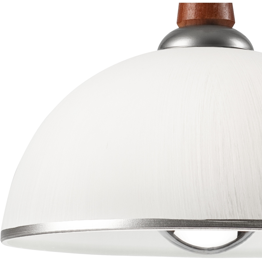 Allatõmmatav lühter CHIARA 1xE27/60W/230V hõbedane/pruun/pöök