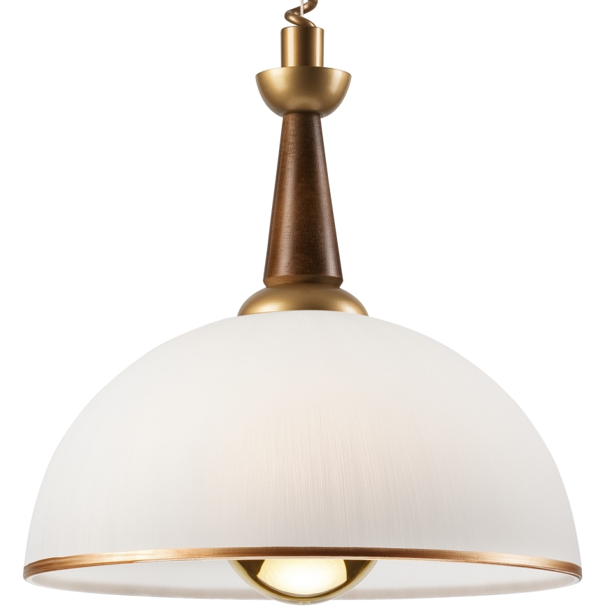 Allatõmmatav lühter CHIARA 1xE27/60W/230V pruun/pöök