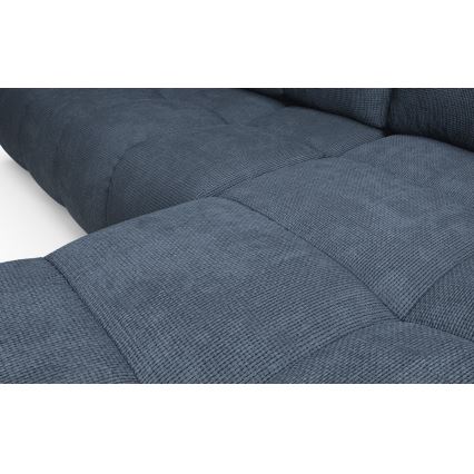 Lahtikäiv L-kujuline polsterdiivan panipaigaga ALMADA, parempoolne, sinine