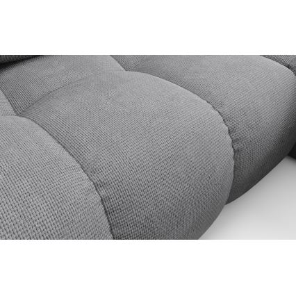 Parempoolne L-kujuline lahtikäiv polsterdatud nurgadiivan ALMADA, panipaigaga, hall