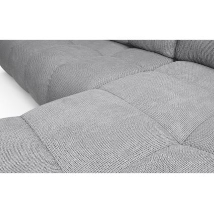 Parempoolne L-kujuline lahtikäiv polsterdatud nurgadiivan ALMADA, panipaigaga, hall