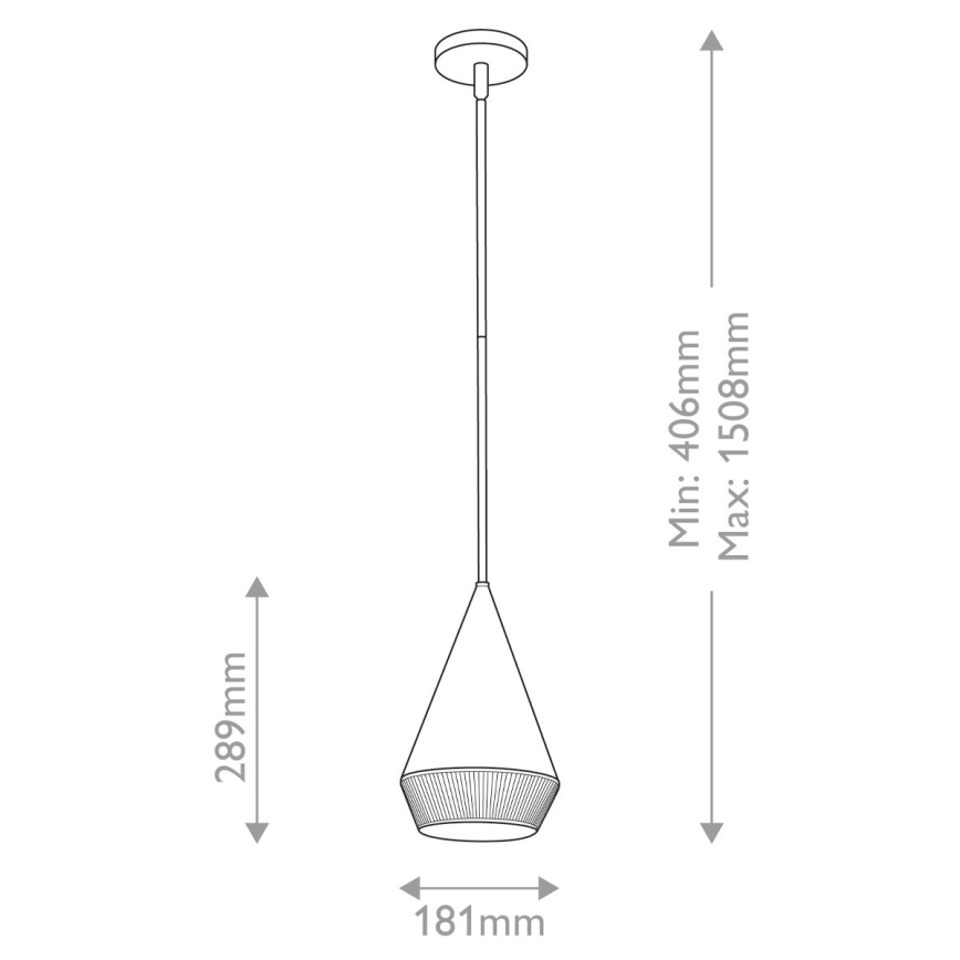Alora Mood - lühter varrega DAPHNE 1xE27/60W/230V läbimõõt 18,1 cm must/pruun