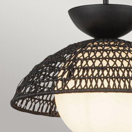 Alora Mood - Rippvalgusti varrega PERTH 1xE27/60W/230V Ø 37,5 cm must