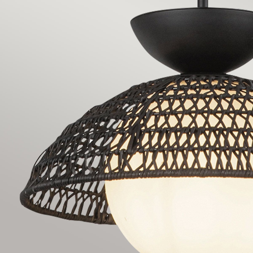 Alora Mood - Rippvalgusti varrega PERTH 1xE27/60W/230V Ø 37,5 cm must