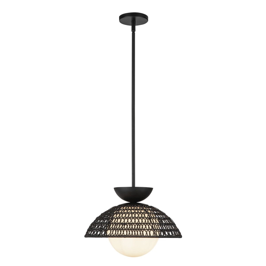 Alora Mood - Rippvalgusti varrega PERTH 1xE27/60W/230V Ø 37,5 cm must