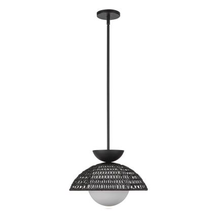 Alora Mood - Rippvalgusti varrega PERTH 1xE27/60W/230V Ø 37,5 cm must