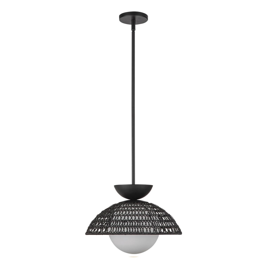Alora Mood - Rippvalgusti varrega PERTH 1xE27/60W/230V Ø 37,5 cm must
