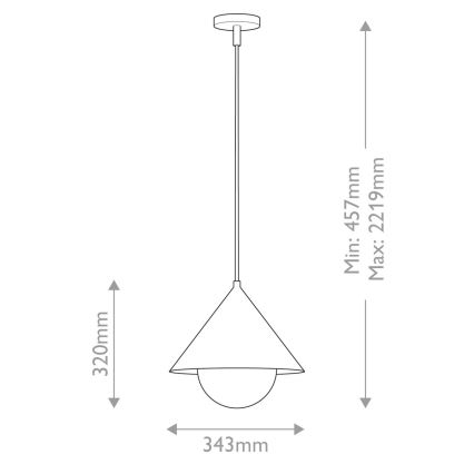 Alora Mood - REMYCK rippvalgusti kaabliga 1xE27/60W/230V Ø 34,3 cm kuldne