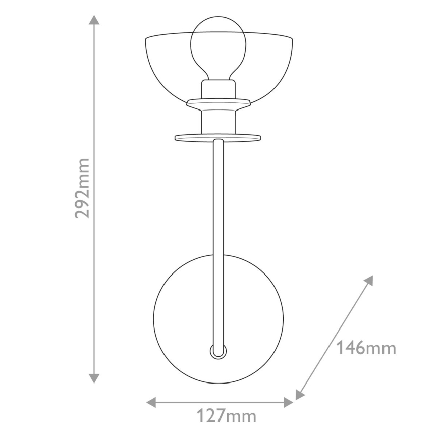 Alora Mood - Seinavalgusti SYLVIA 1xE14/40W/230V must