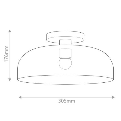 Alora Mood ALM-SYLVIA-SF-BK-CL - laelamp SYLVIA 1xE27/60W/230V must