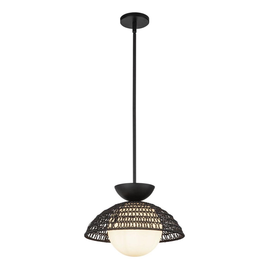 Alora Mood - Rippvalgusti varrega PERTH 1xE27/60W/230V Ø 37,5 cm must