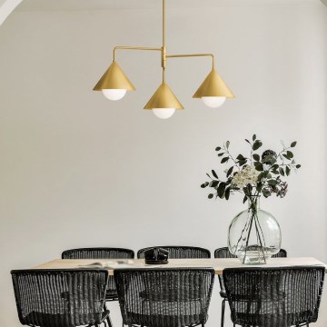 Alora Mood - varrega lühter REMYCK 3xE27/60W/230V kuldne
