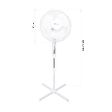 Alusega ventilaator STANDING 128 cm 40W + Pult