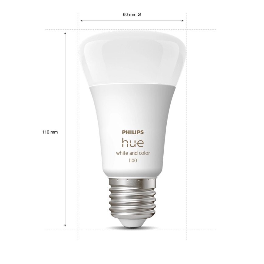 Stardikomplekt Philips Hue WHITE AND COLOR AMBIANCE 2xE27/9W/230V 2200-6500K + nutikas pistik, Hue Bridge ja hämarduslüliti