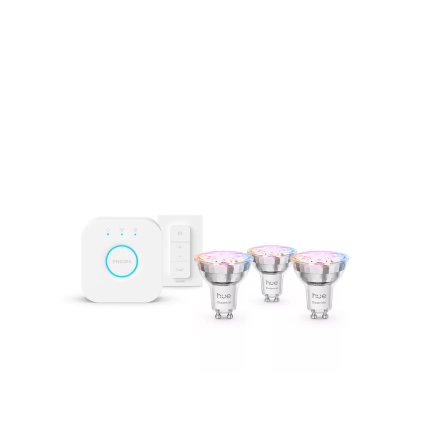 Põhikomplekt Philips Hue White And Color Ambiance Essential 3xGU10/4,7W/230V 2200-6500K + ühendusseade