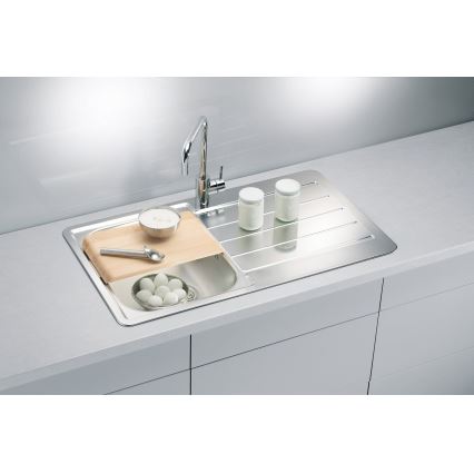 ALVEUS 1065560 - Valamu kööki LINE 86x50 cm matt teras/satiin