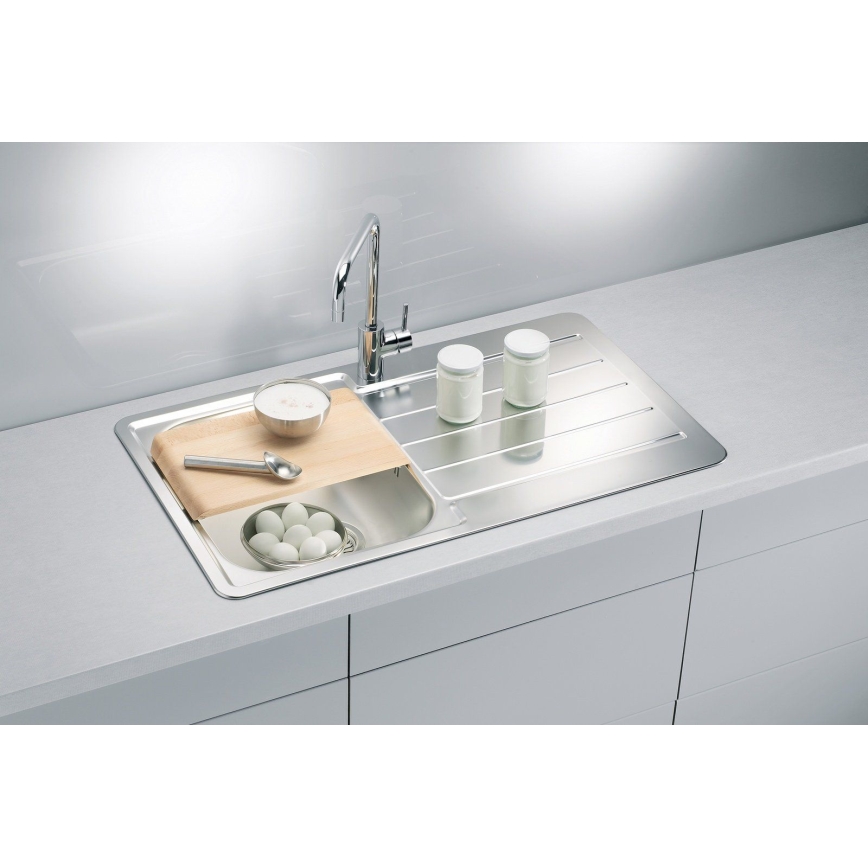 ALVEUS 1065560 - Valamu kööki LINE 86x50 cm matt teras/satiin