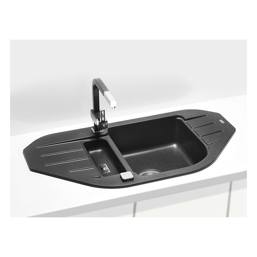 ALVEUS 1090940 - Valamu kööki NIAGARA 90x50 cm graniit/must