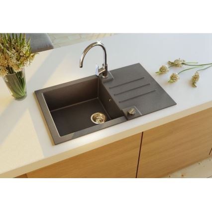 ALVEUS 1090942 - Valamu kööki ROCK 78x48 cm graniit/must
