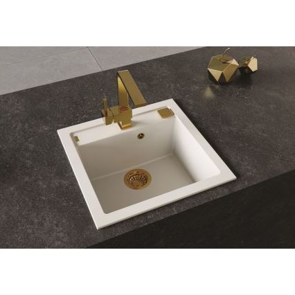 ALVEUS 1128395 - Valamu kööki FORMIC 52x51 cm graniit/valge