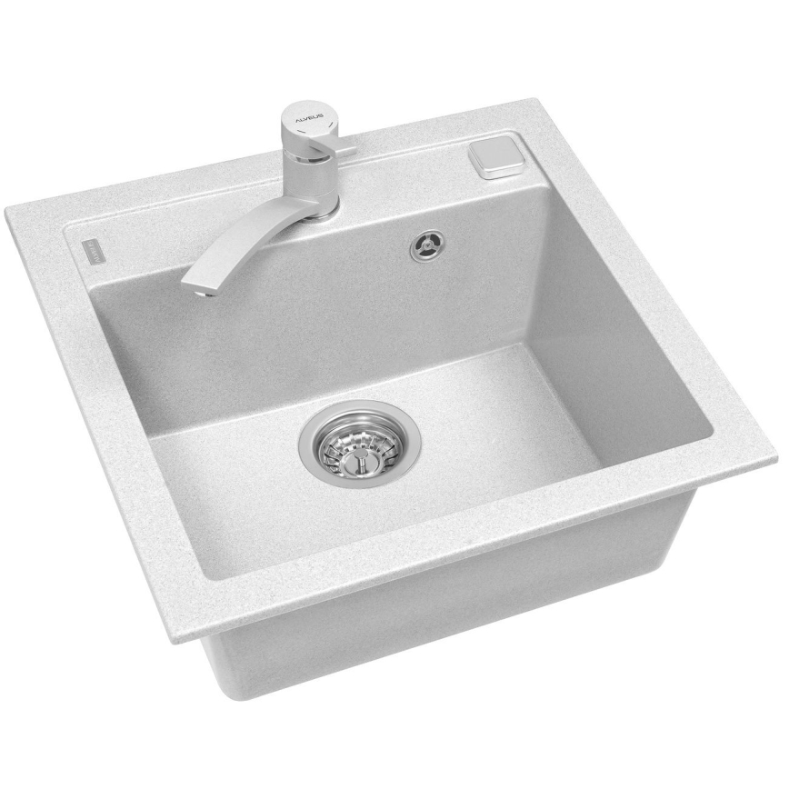 ALVEUS 1128395 - Valamu kööki FORMIC 52x51 cm graniit/valge