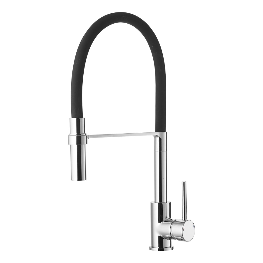 ALVEUS 1129024 - Valamu kraan paindliku varrega ELIA 45 cm läikiv kroom/must