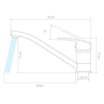 ALVEUS 1130435 - Valamu kraan NINA 13,5 cm graniit/beež