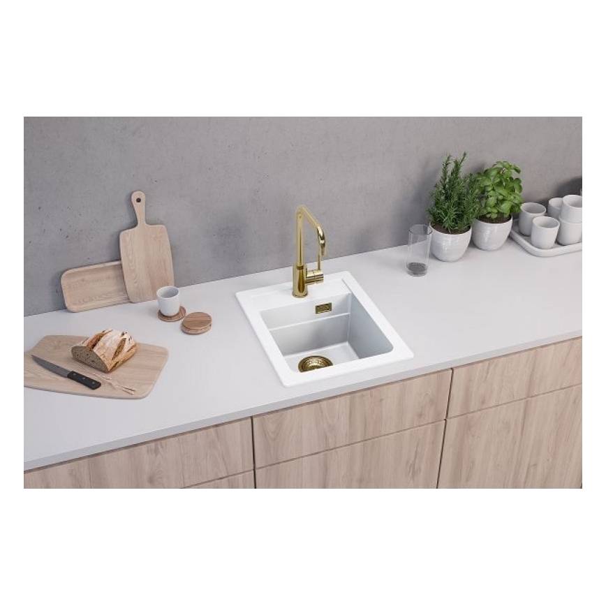 ALVEUS 1139079 - Valamu kööki ATROX 50x40 cm graniit/valge