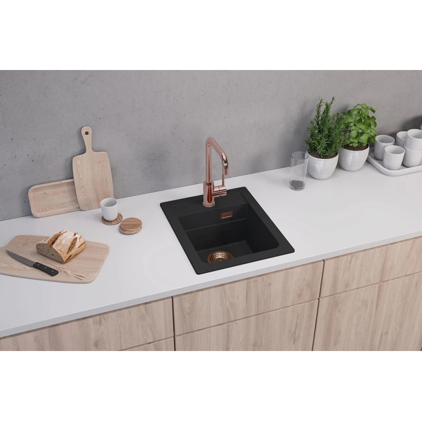 ALVEUS 1139771 - Valamu kööki ATROX 50x40 cm graniit/must