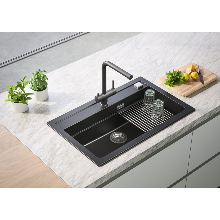 ALVEUS 1139808 - Valamu kraan AGUILA 33,3 cm graniit/must
