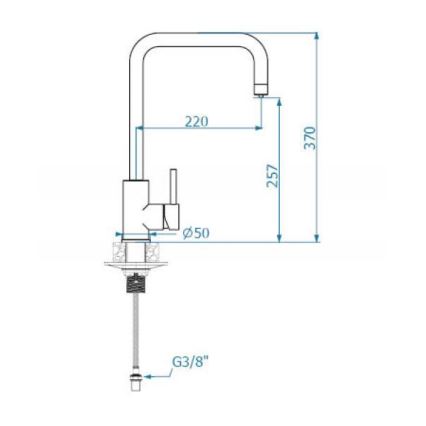 ALVEUS 1139811 - Valamu kraan DUAL 37 cm graniit/beež