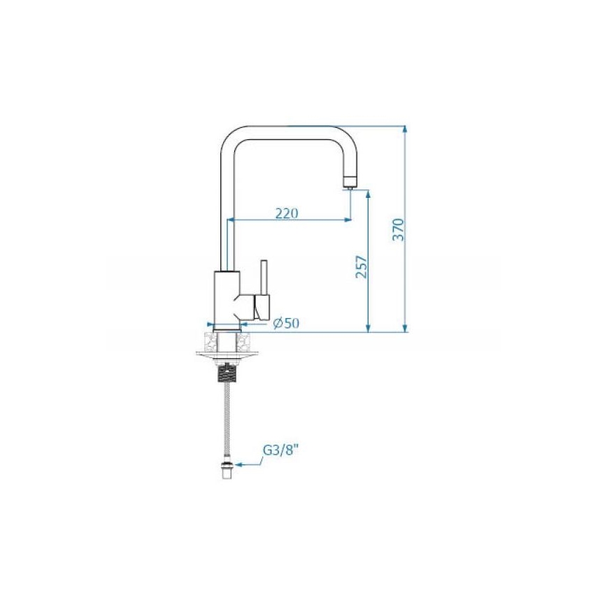 ALVEUS 1139812 - Valamu kraan DUAL 37 cm graniit/must