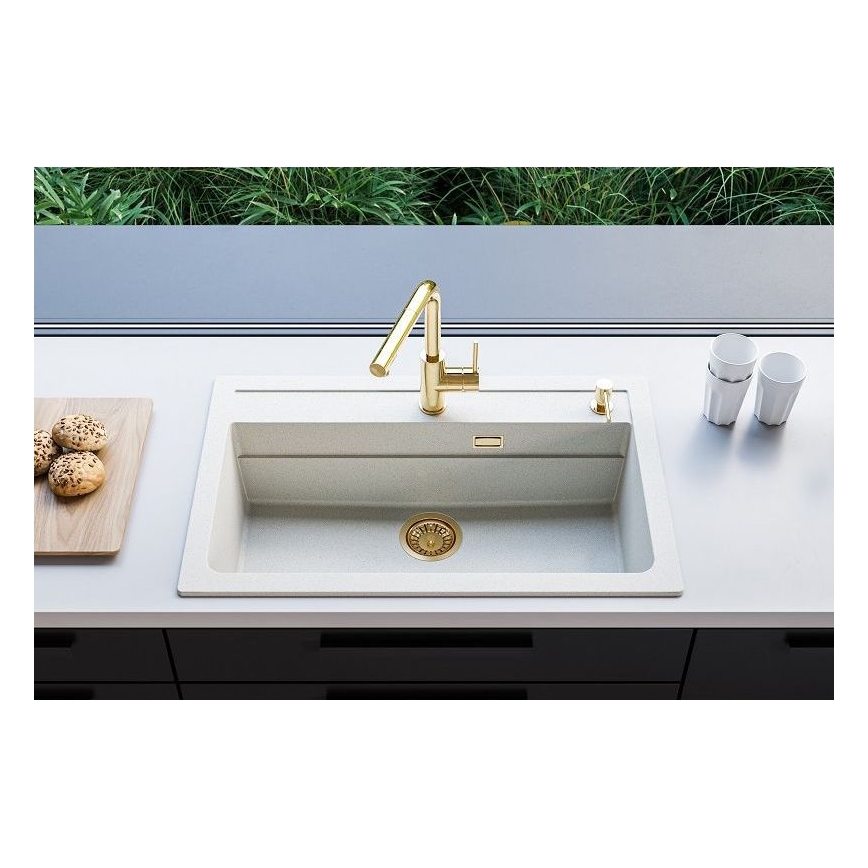 ALVEUS 1140443 - Valamu kööki ATROX 79x50 cm graniit/valge