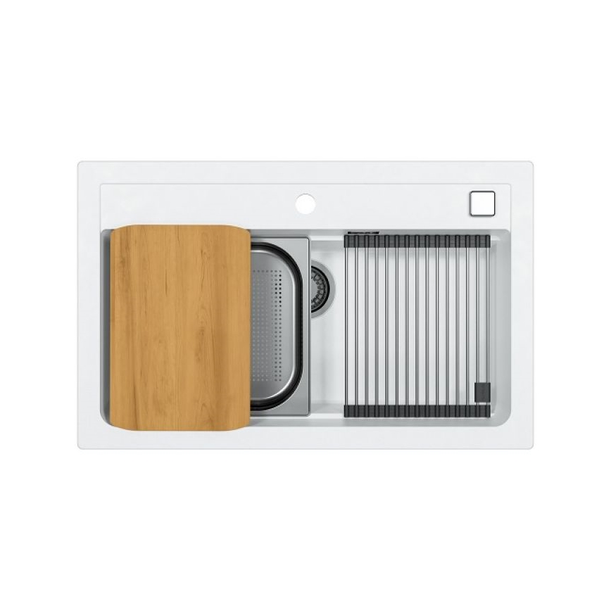 ALVEUS 1140443 - Valamu kööki ATROX 79x50 cm graniit/valge