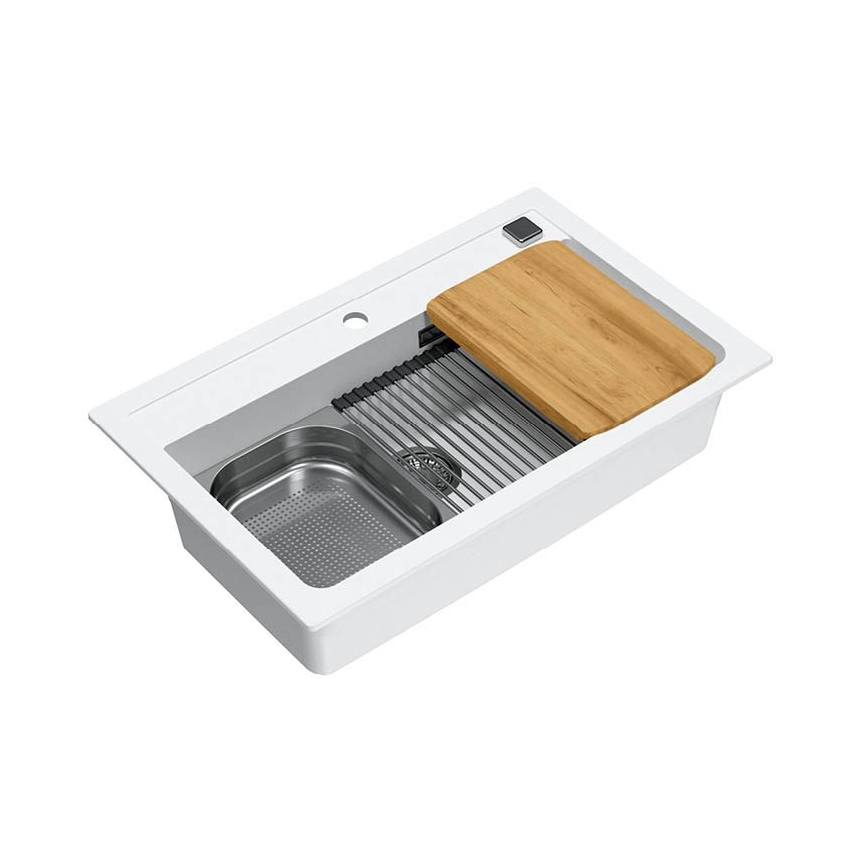 ALVEUS 1140443 - Valamu kööki ATROX 79x50 cm graniit/valge