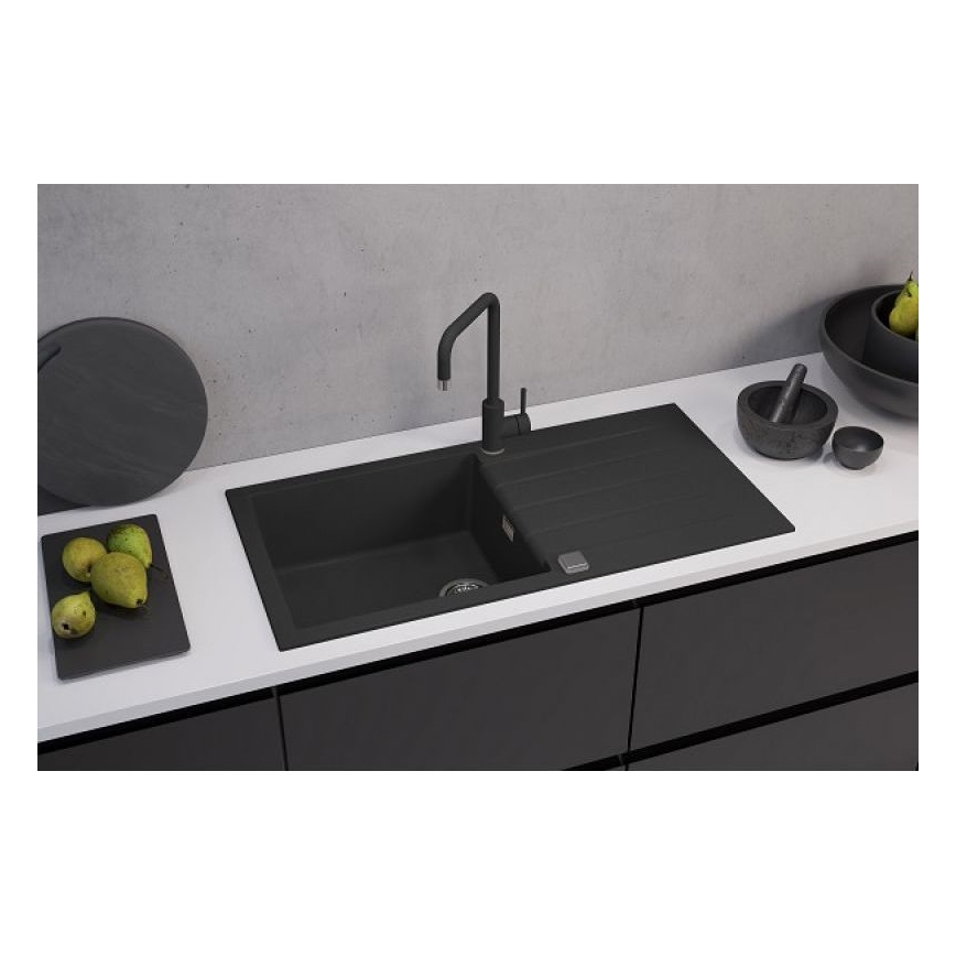 ALVEUS 1140598 - Valamu kööki CADIT 100x50 cm graniit/must