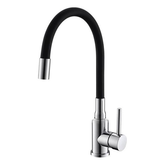 ALVEUS 1144427 - Valamu kraan paindliku varrega MINTAS 34 cm läikiv kroom/must