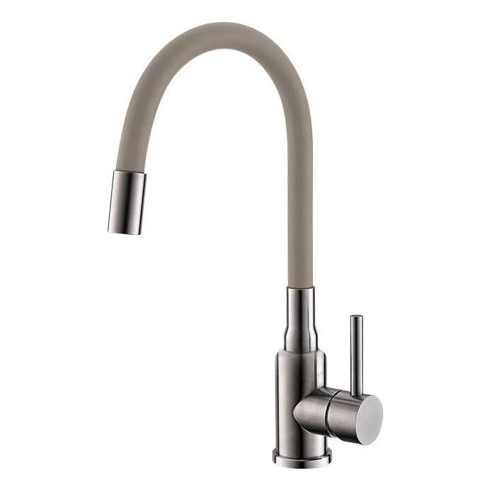 ALVEUS 1144429 - Valamu kraan paindliku varrega MINTAS 34 cm harjatud teras/beež