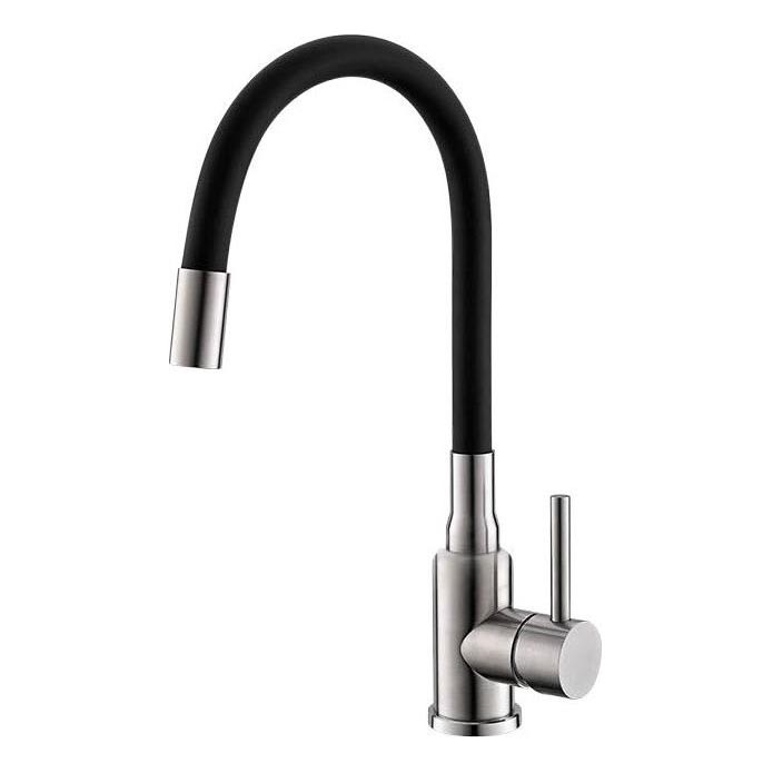 ALVEUS 1144432 - Valamu kraan paindliku varrega MINTAS 34 cm harjatud teras/must