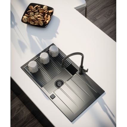 ALVEUS 1148159 - Valamu kööki CADIT 79x50 cm graniit/must