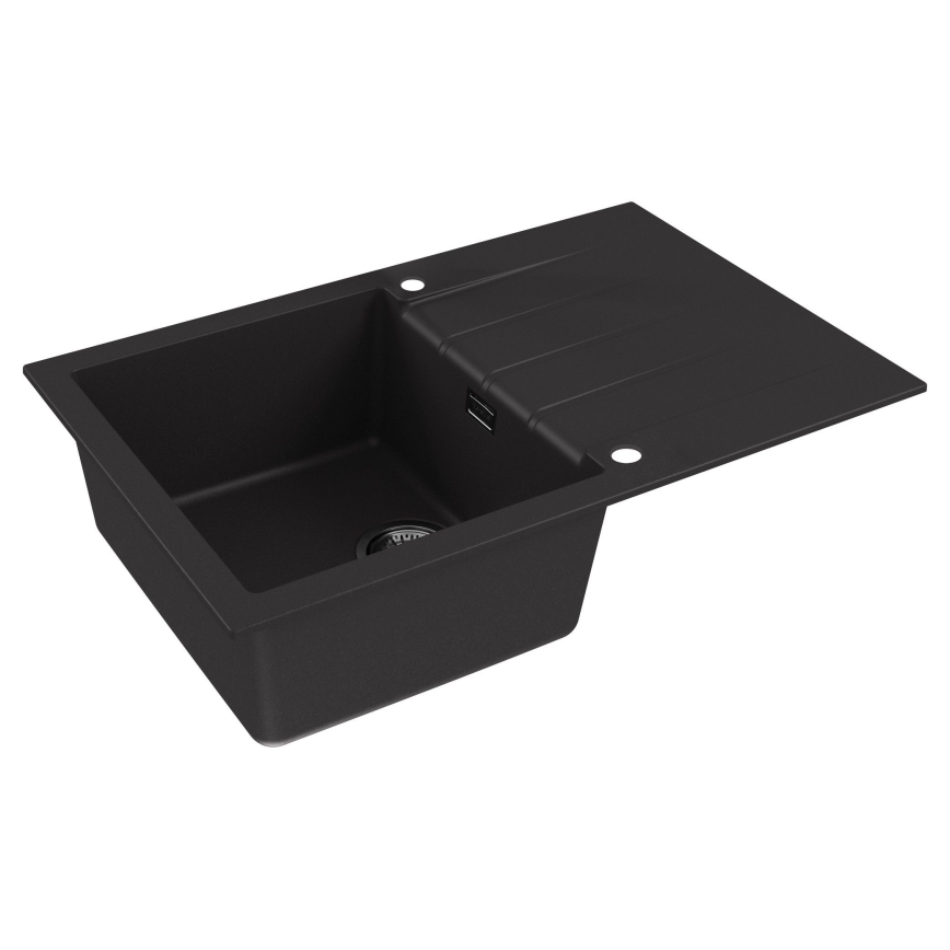 ALVEUS 1148159 - Valamu kööki CADIT 79x50 cm graniit/must