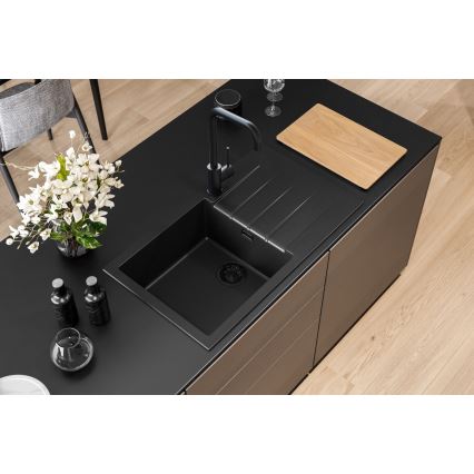 ALVEUS 1148160 - Valamu kööki CADIT 86x50 cm graniit/must