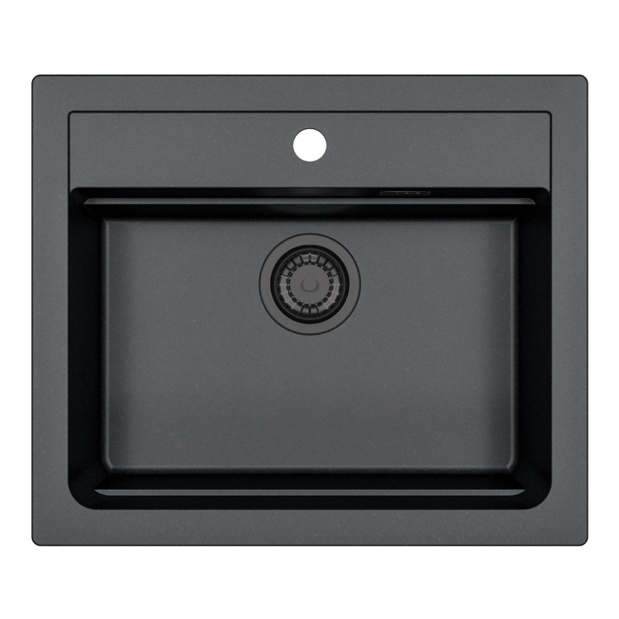 ALVEUS 1148162 - Valamu kööki ATROX 59x50 cm graniit/must
