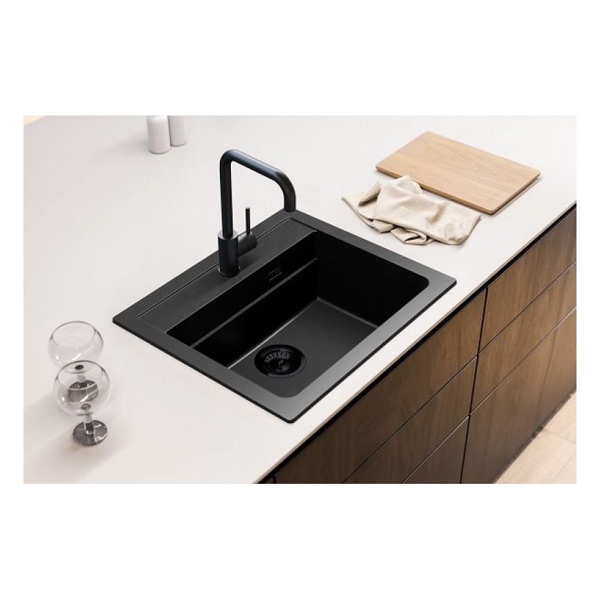 ALVEUS 1148162 - Valamu kööki ATROX 59x50 cm graniit/must
