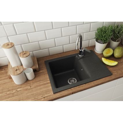 ALVEUS 1149116 - Valamu kööki GEM 59x50 cm graniit/must