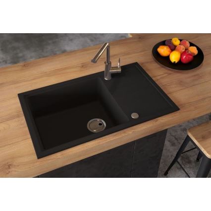 ALVEUS 1149117 - Valamu kööki INTERMEZZO 78x48 cm graniit/must