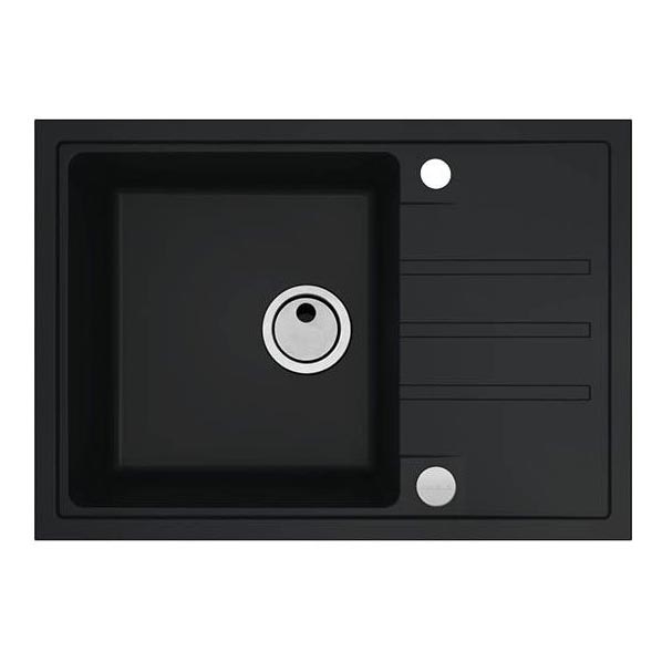 ALVEUS 1149126 - Valamu kööki INTERMEZZO 68x48 cm graniit/must