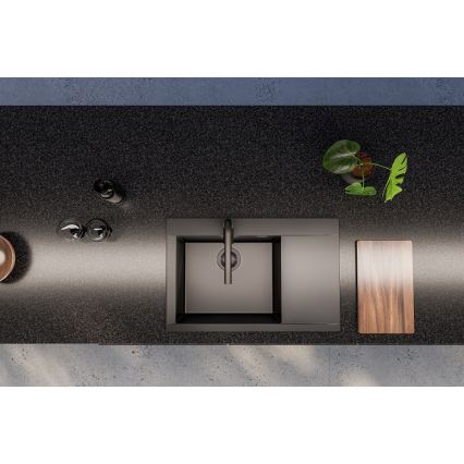 ALVEUS 1149305 - Köögivalamu PURE 79x51,5 cm graniit/must