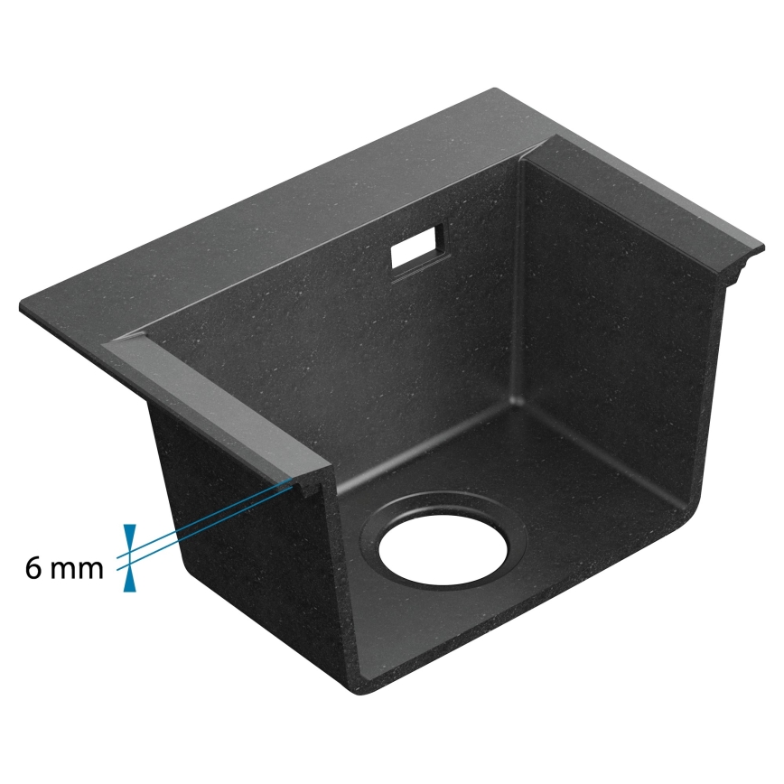 ALVEUS 1149305 - Köögivalamu PURE 79x51,5 cm graniit/must